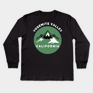 Yosemite Valley Ski Snowboard Mountain California Yosemite - Yosemite Valley California - Travel Kids Long Sleeve T-Shirt